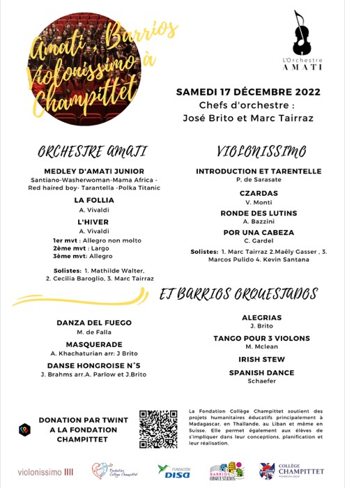 Programme du 17 décembre 2022